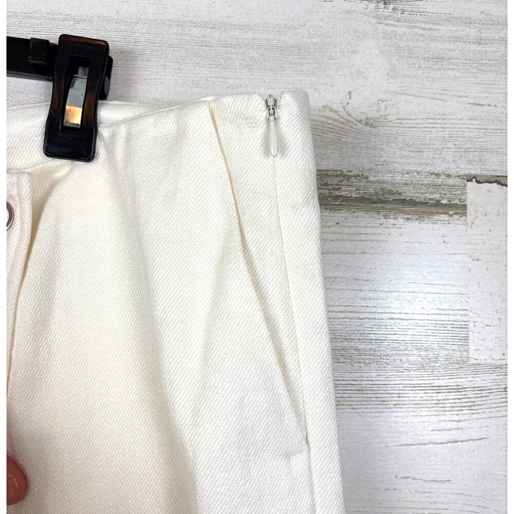 Hugo Boss Womens 16 Plus White Tapito Wide-Leg Designer Dress Trousers NEW - Picture 4 of 6